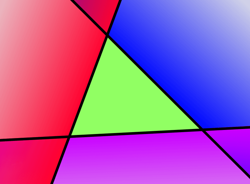 Area within 3 lines is a triangle.